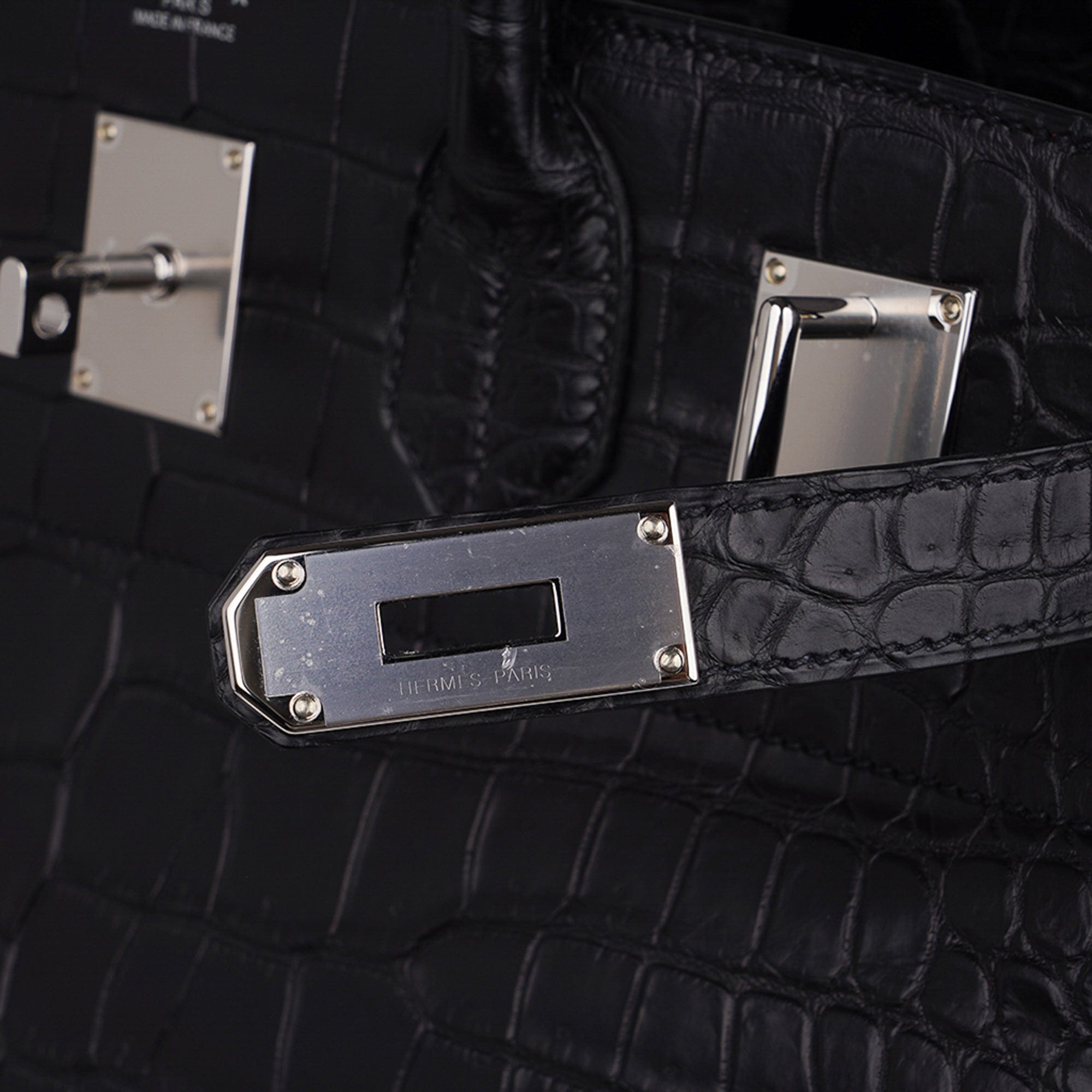 Hermès HAC Birkin 40 Black Matte Porosus Crocodile Palladium Hardware in  2023