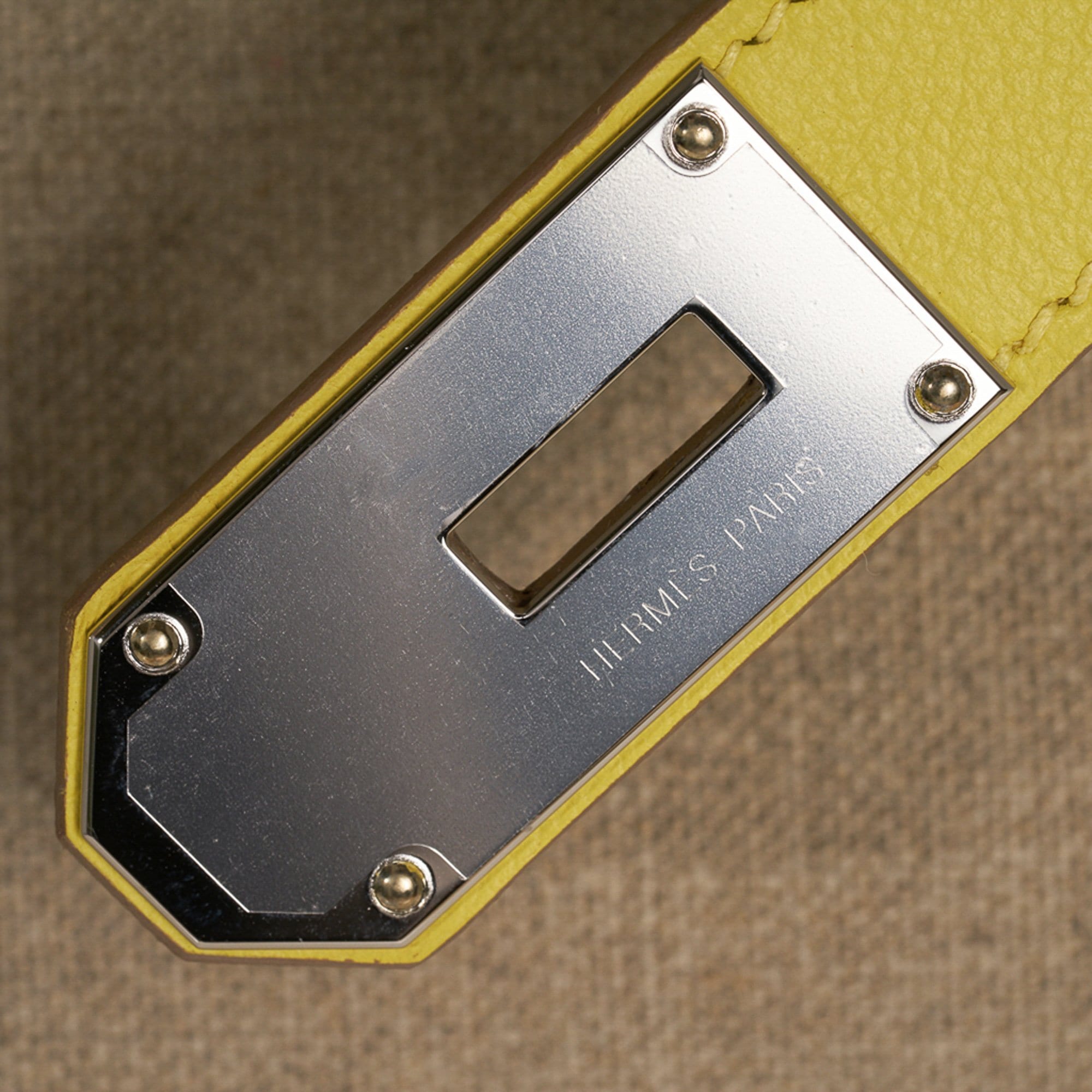 Hermes HAC 50 Criss Cross Toile Gold Evercolor / Palladium Birkin Bag –  Mightychic