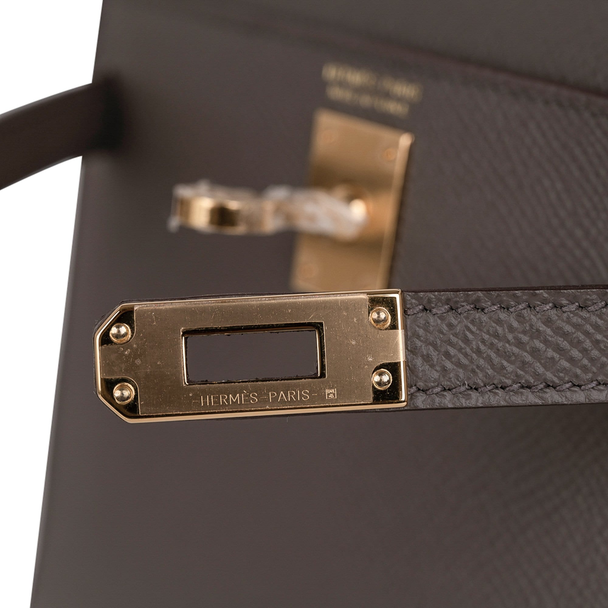 Hermes Kelly Sellier Bag 28cm Etain Epsom Gold Hardware