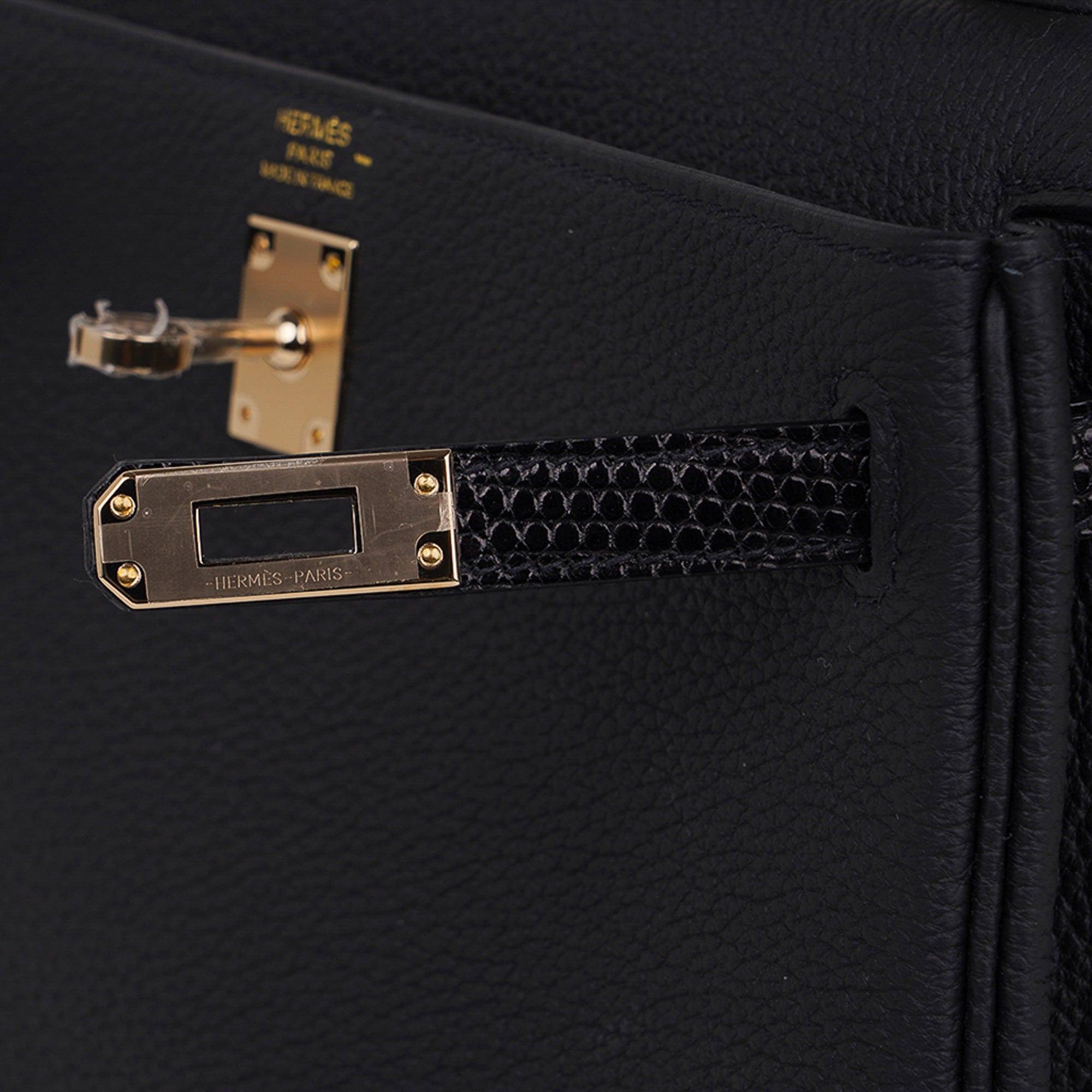 Hermès Togo Retourne Kelly 25 Noir Gold Hardware with Full Set