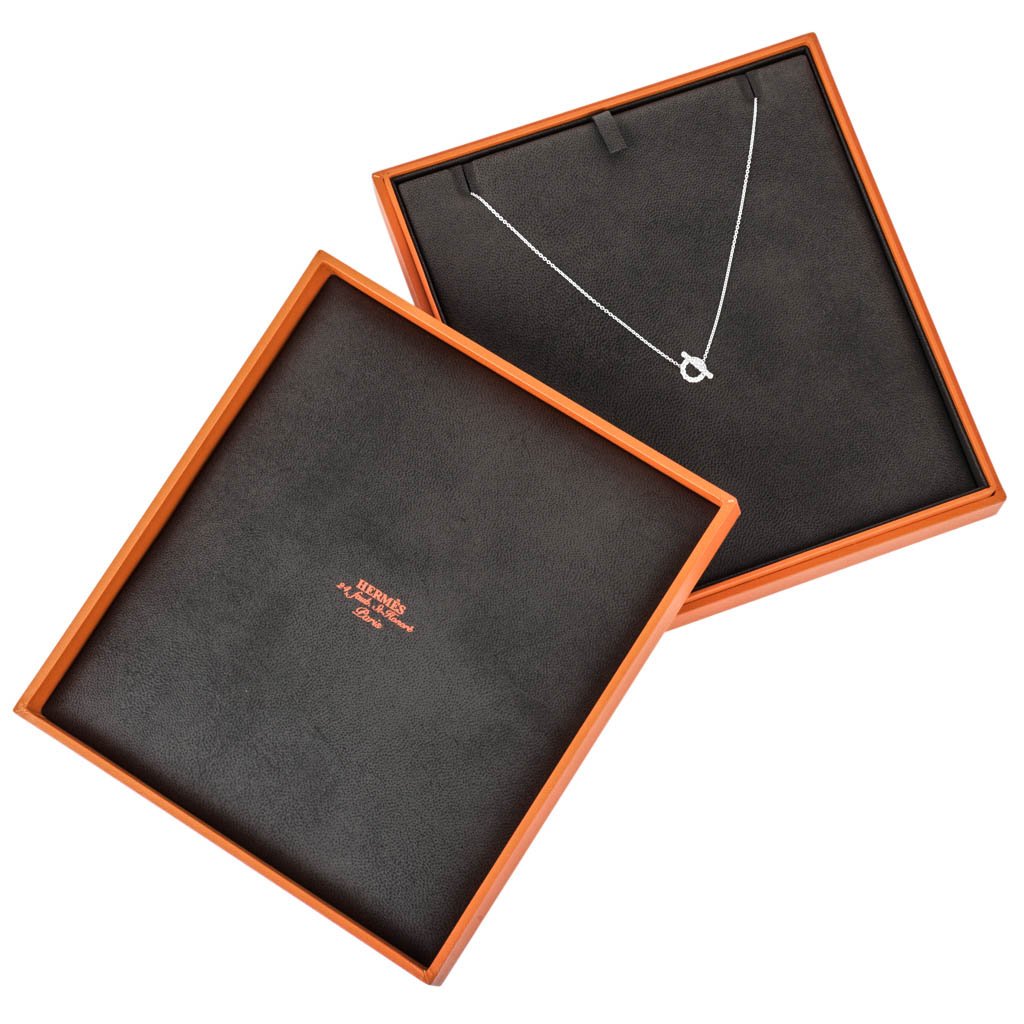 Hermes Necklace Finesse Diamond 18K White Gold New