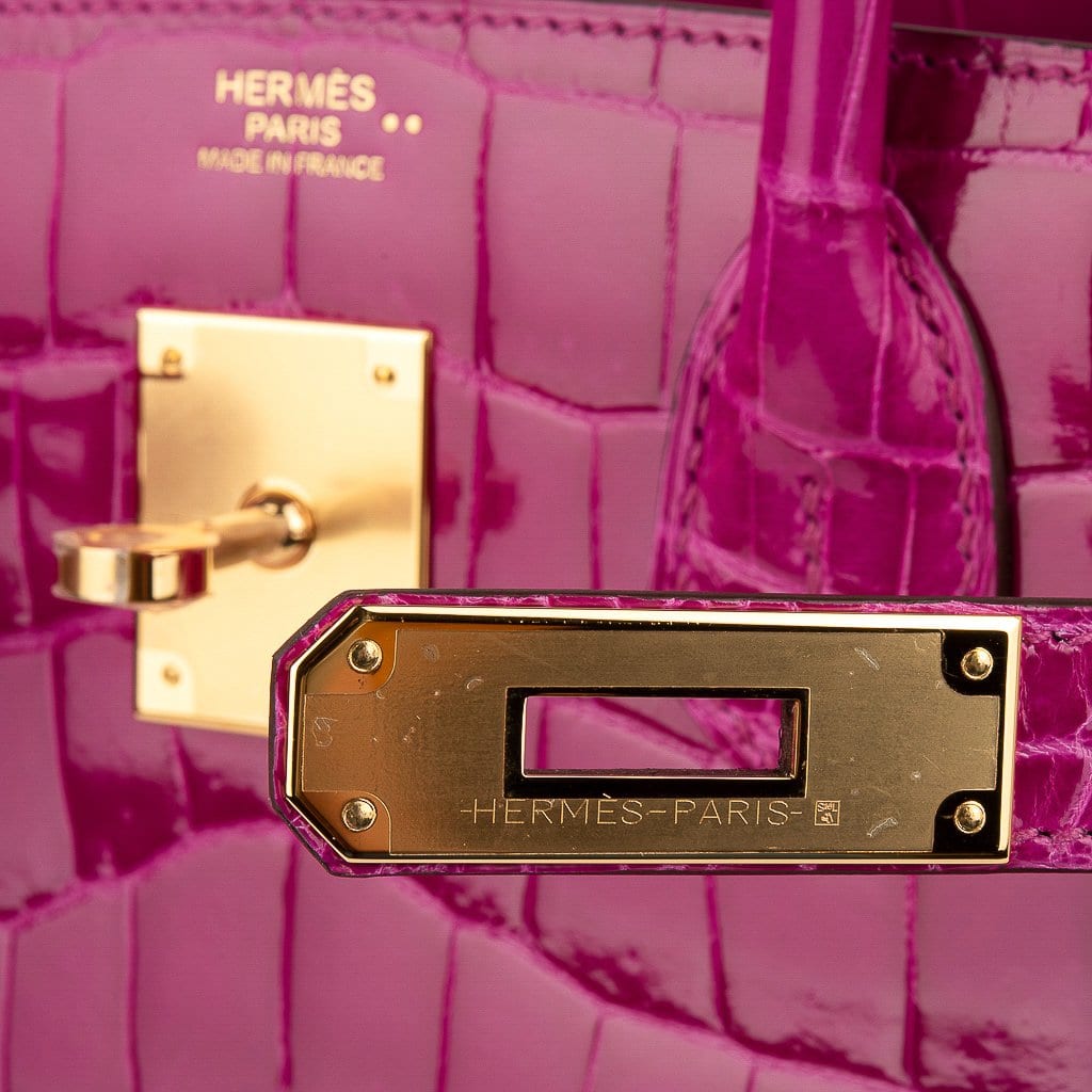 Hermes Special Order (HSS) Birkin 30 Rose Scheherazade Shiny Niloticus  Crocodile Gold Hardware