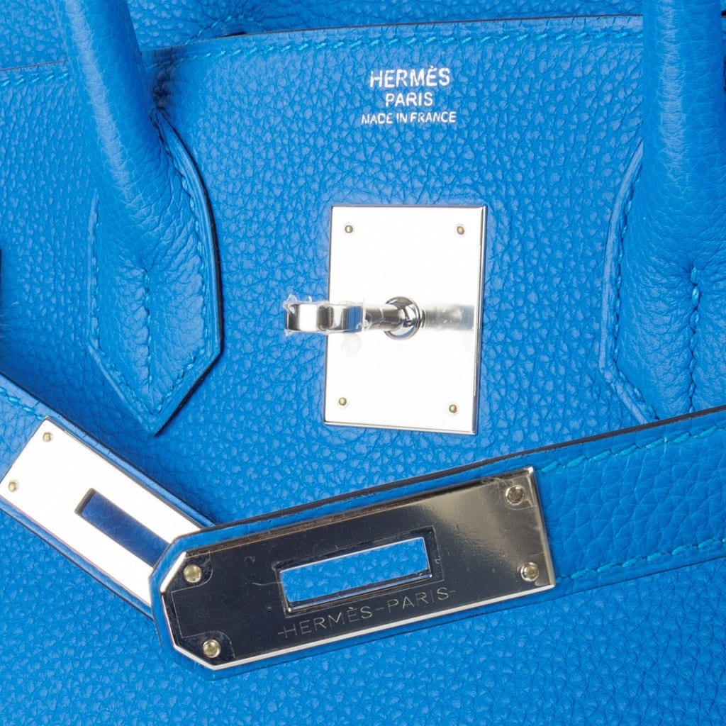 Hermès HERMES BIRKIN 30 TOGO BLUE GLACIER Leather ref.277964 - Joli Closet