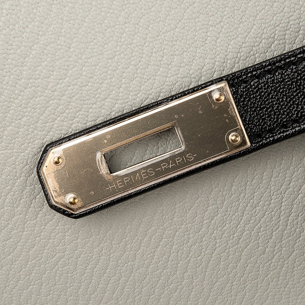 Hermes Birkin HSS 30 Bag Gris Perle Black Chevre Leather Permabrass Hardware