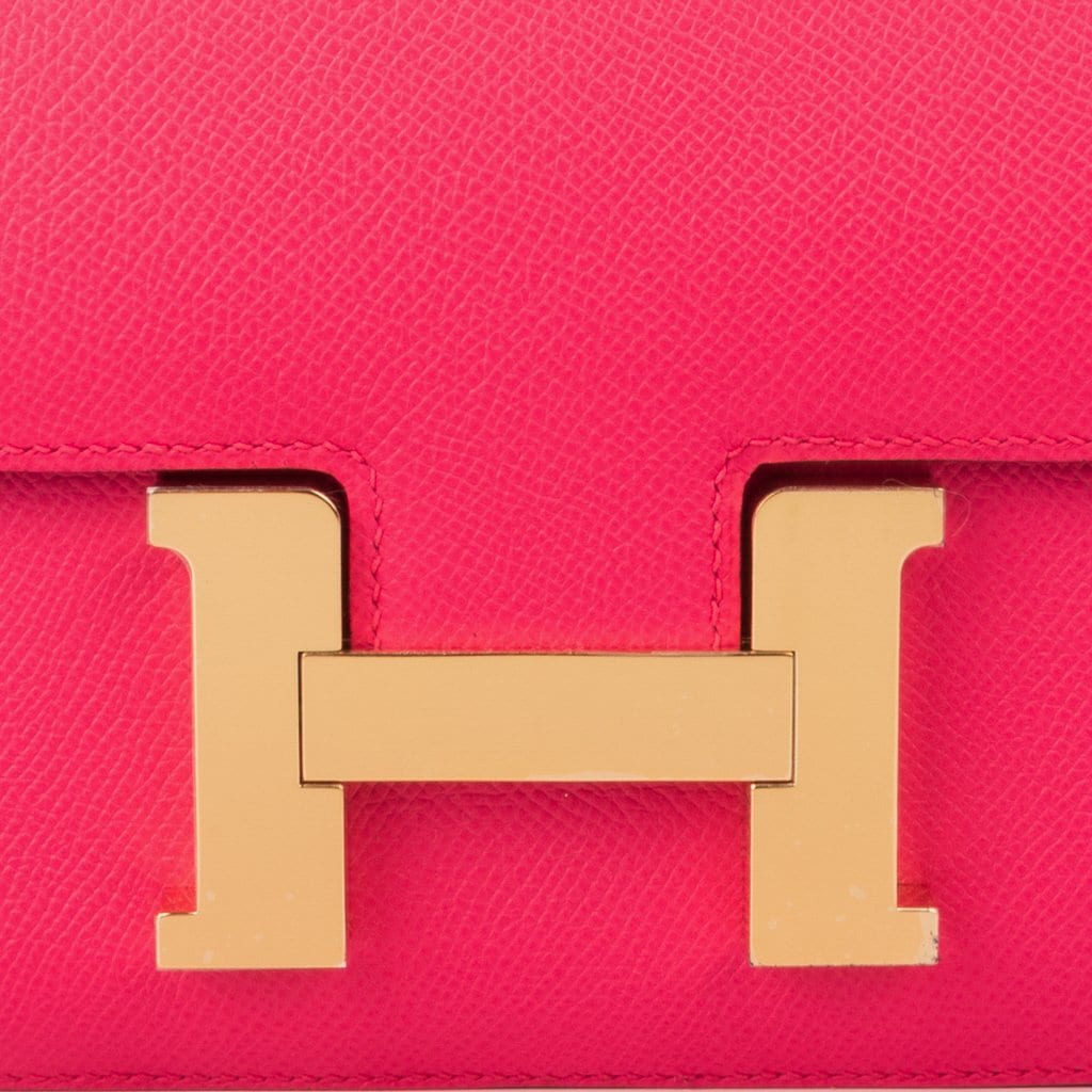 HERMÈS, BLACK CONSTANCE 24CM IN EPSOM LEATHER WITH ROSE GOLD HARDWARE, Handbags & Accessories, 2020