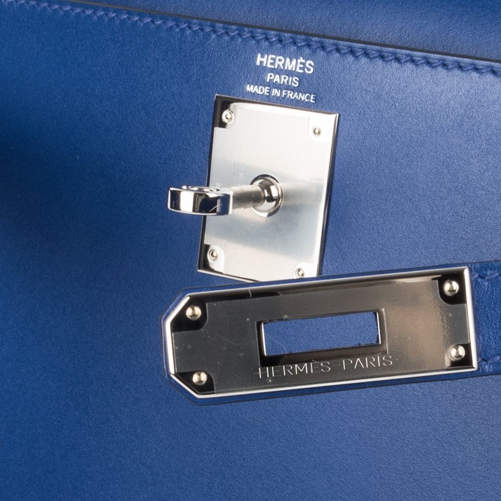 Hermès Blue Electric Tadelakt Kelly Sellier 28 QGB0WN5DBB000