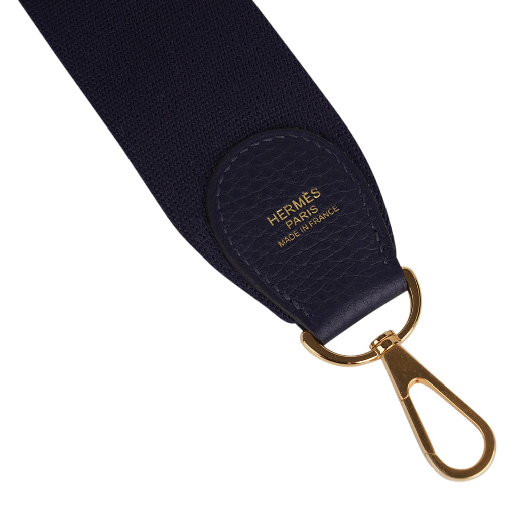 Hermes Evelyne PM Bag Bleu Nuit Clemence Gold Hardware