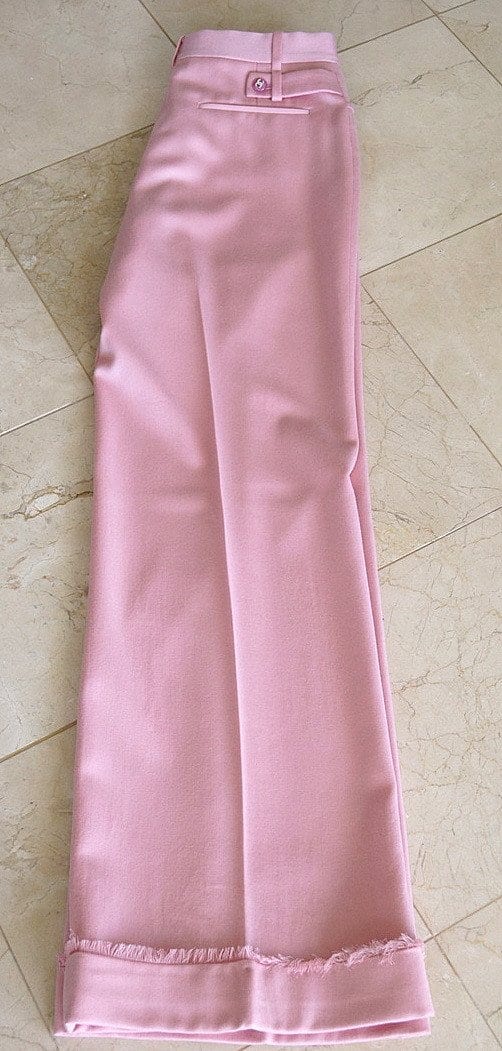 Chanel Pant French Pink Super Rear Detail Fringed Cuff 38 / 4 - mightychic
