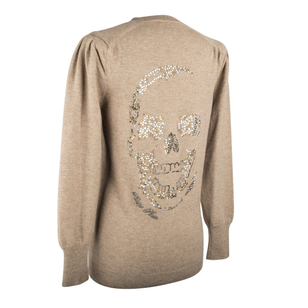 Philipp Plein Couture Sweater  Cashmere Cardigan  Embellished Rear Skull  M - mightychic