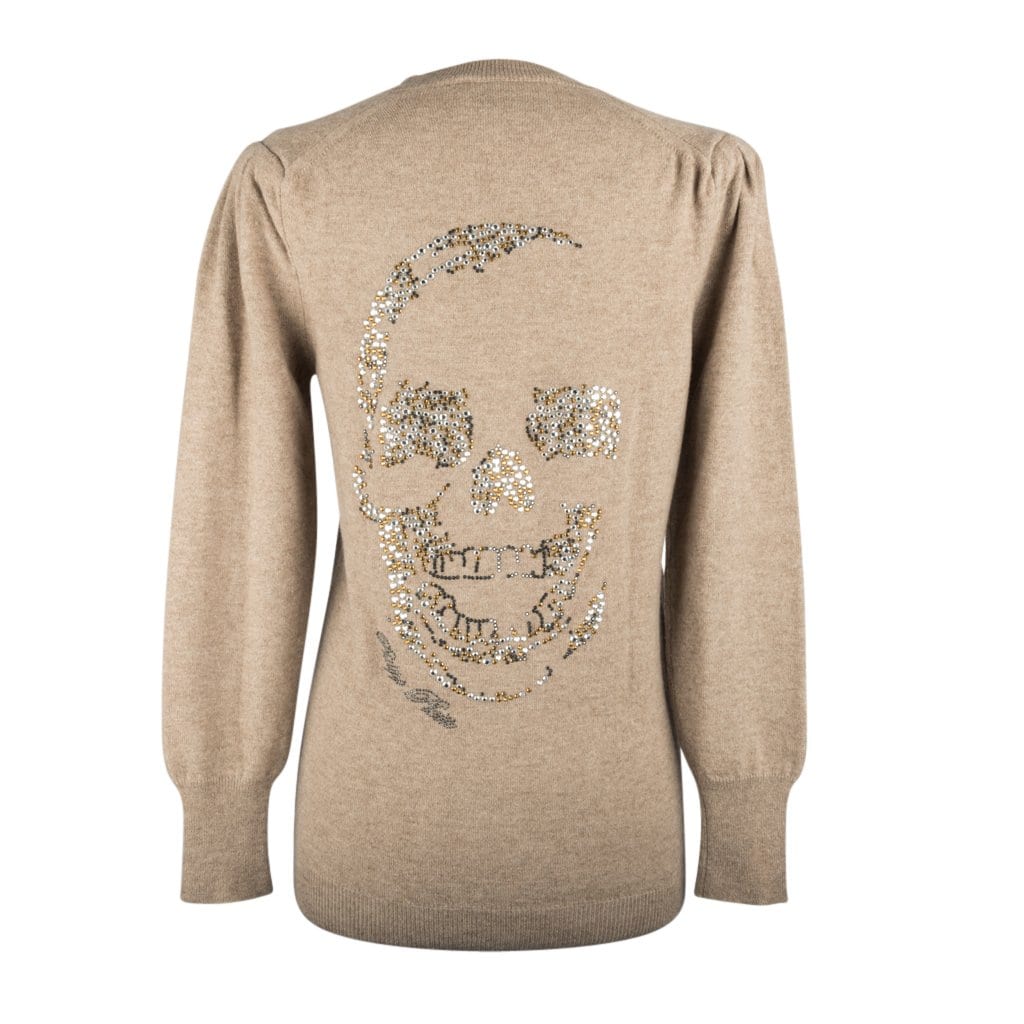 Philipp Plein Couture Sweater  Cashmere Cardigan  Embellished Rear Skull  M - mightychic