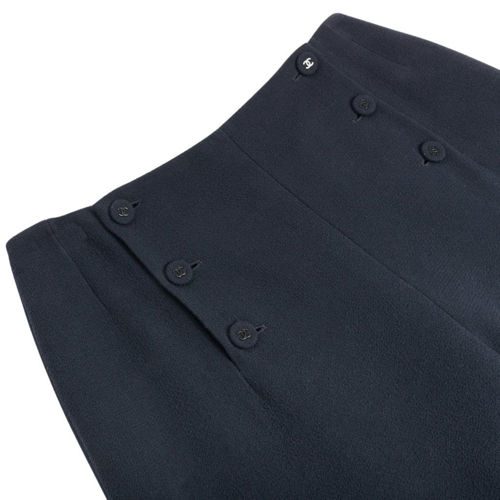 Chanel 97A Pant Navy Sailor Influence Wool 42 / 10