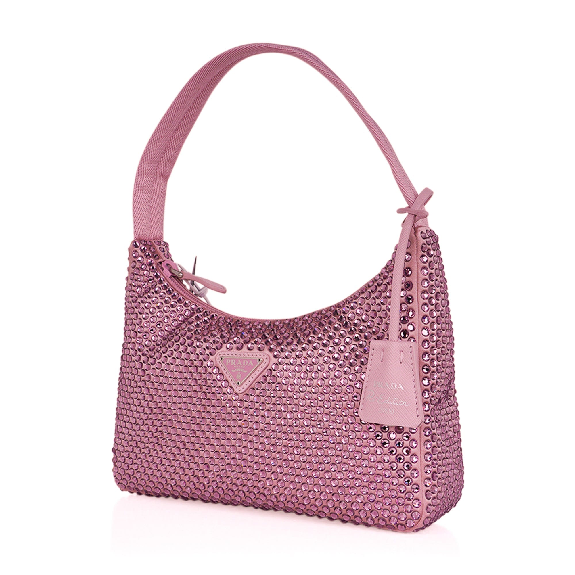 Prada: Pink Mini Re-Edition Bag
