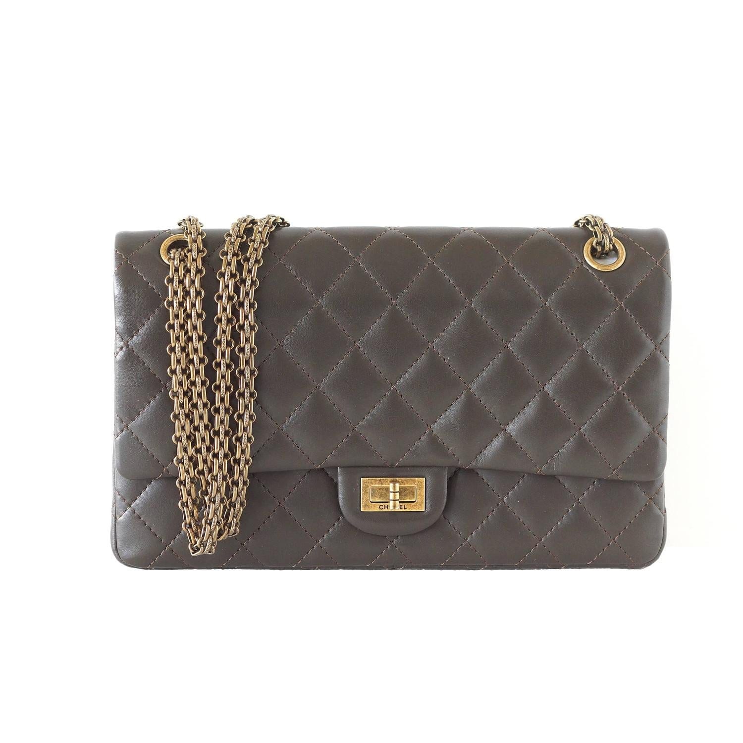 Chanel Bag 2.55 Medium Classic Double Flap Dark Olive Khaki New ...