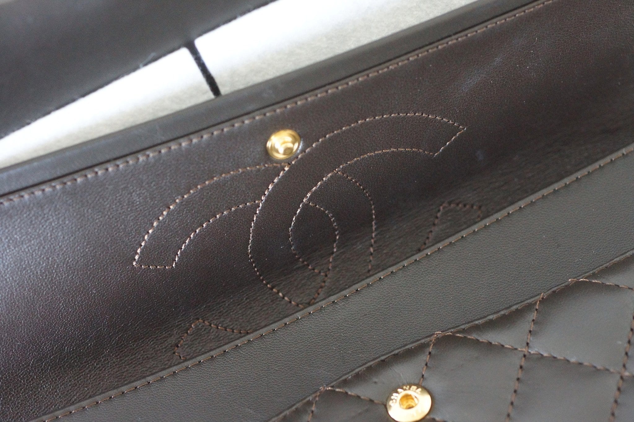 Chanel Bag 2.55 Medium Classic Double Flap Dark Olive Khaki New - mightychic