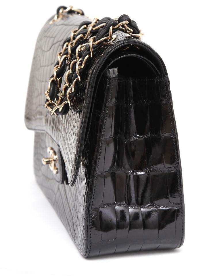 Chanel Black Crocodile Mini Flap Bag With Chain. sold at auction on 13th  December