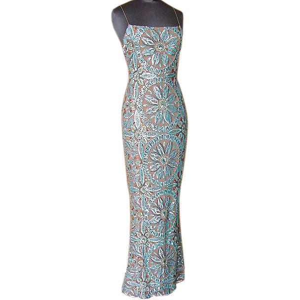 Randolph Duke dress beautiful coloured sequins on tulle gown  6 - mightychic