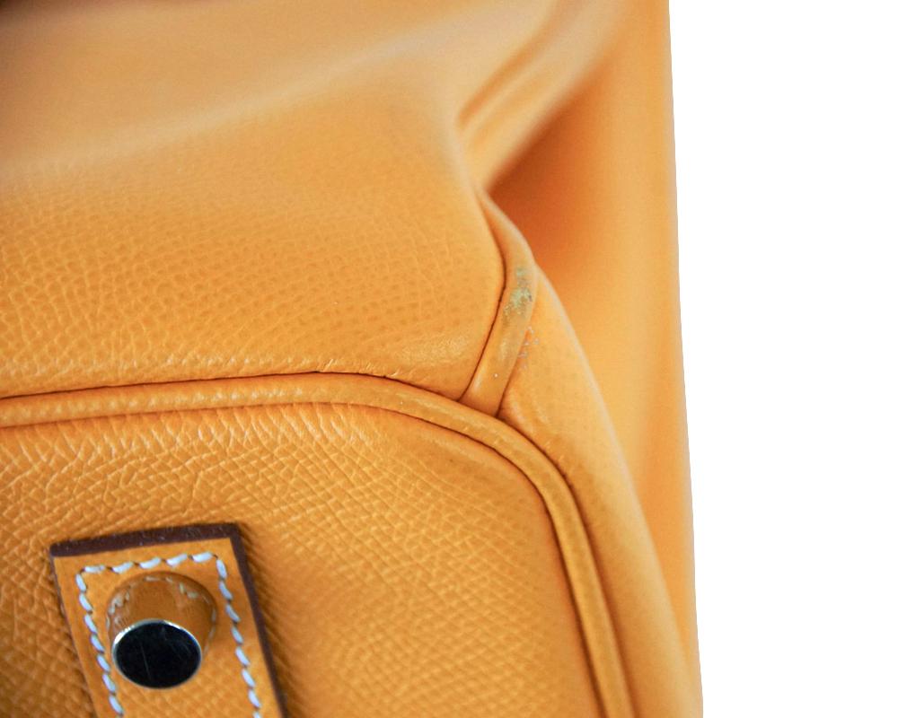 Hermes Birkin 35 Bag Yellow Jaune Candy Limited Edition Epsom Permabrass - mightychic