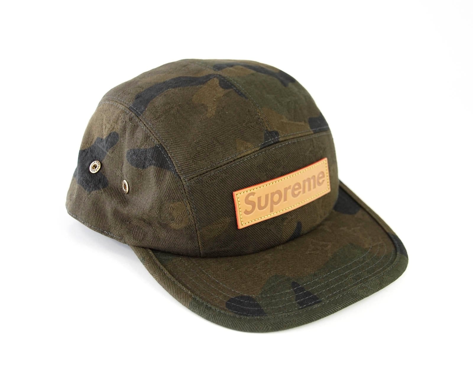 Louis Vuitton Men's Hat Supreme X Limited Edition 5 Panels Camouflage Cap - mightychic