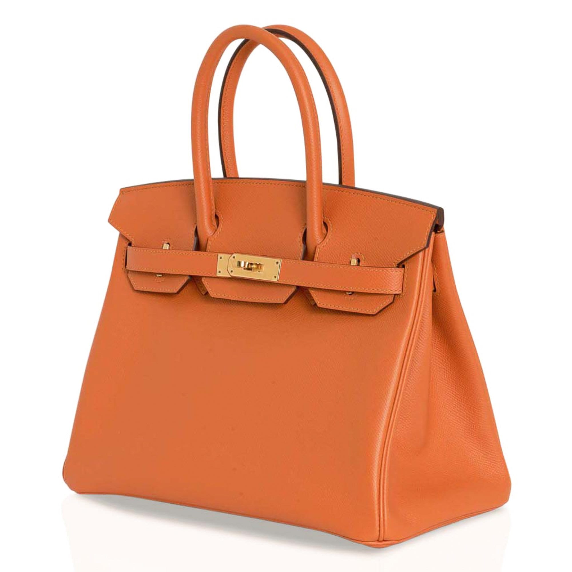 Hermes Birkin Bag Epsom Leather Gold Hardware In Orange