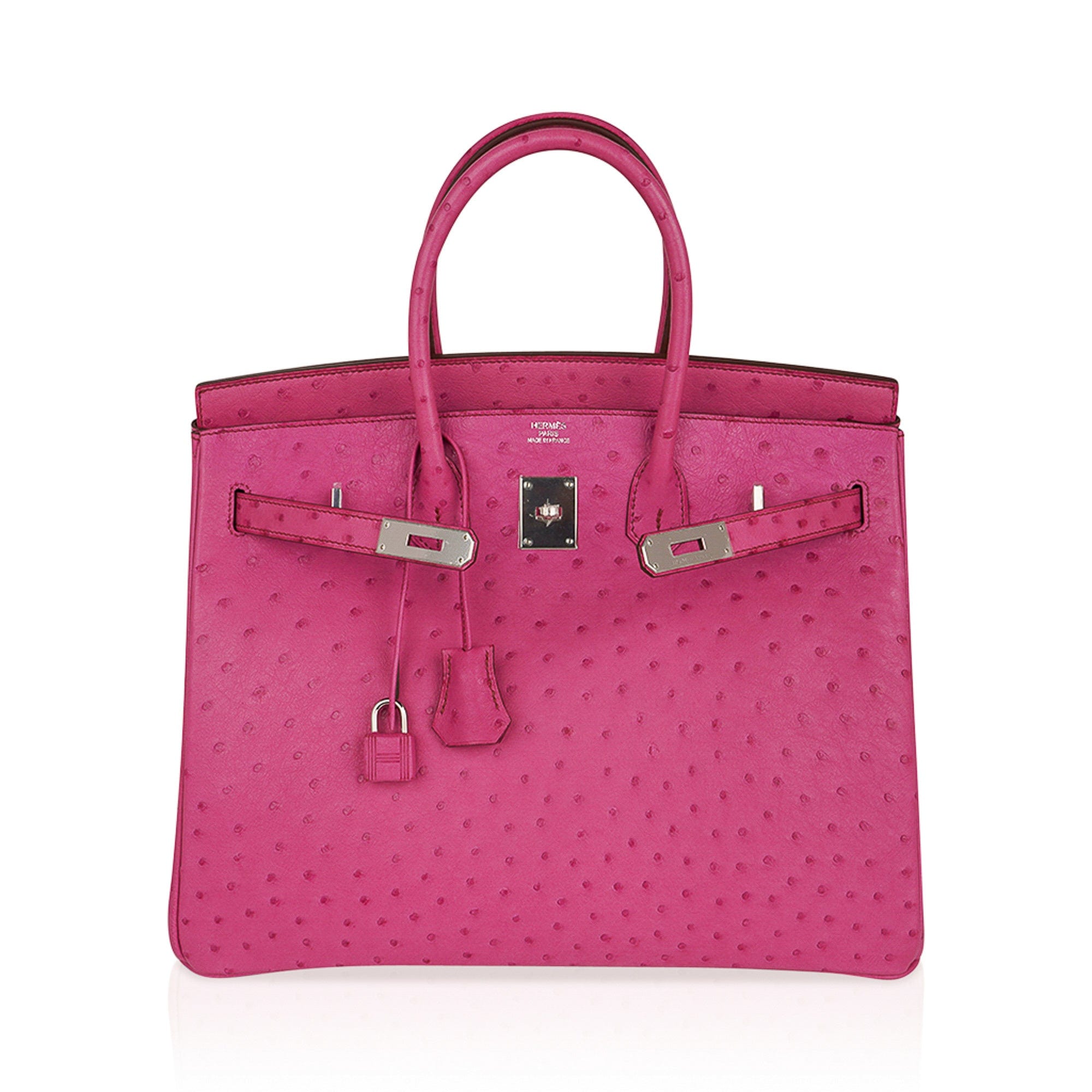 Birkin 35 ostrich handbag Hermès Pink in Ostrich - 26134541