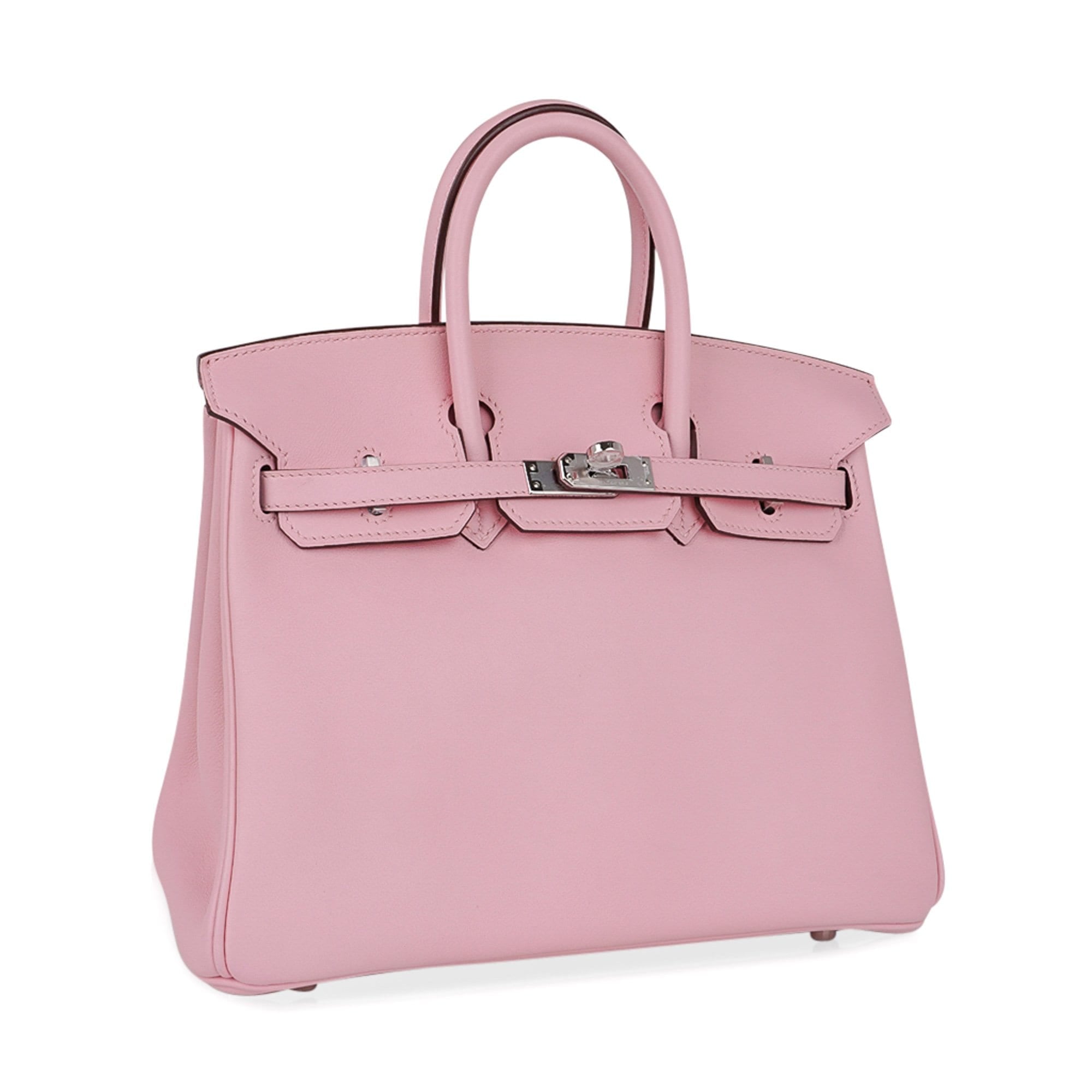 Hermes Birkin 25 Handbag 89 Noir And Q5 Rouge Casaque And 3Q Pink Sakura  Epsom GHW