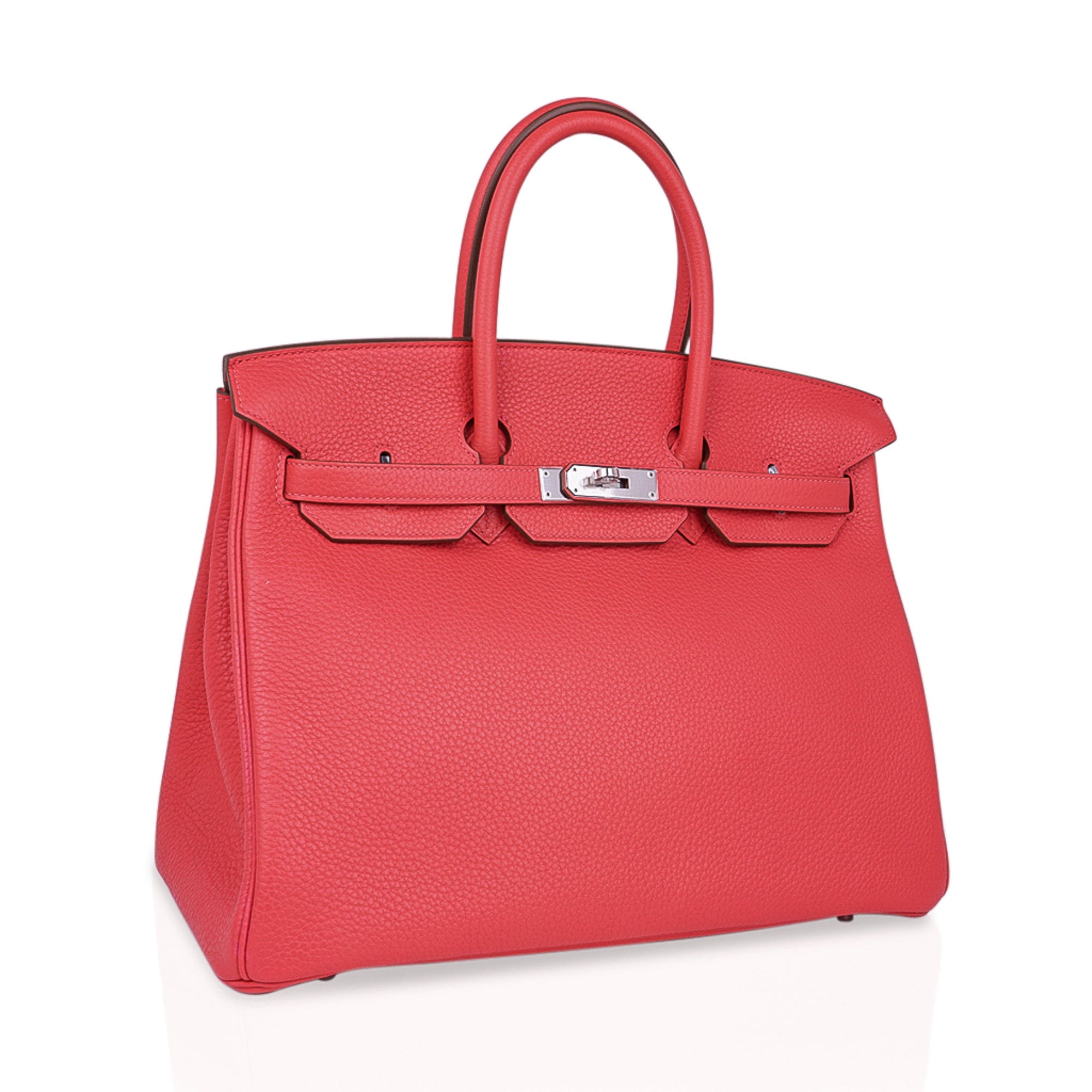 Hermes Birkin 35 Rose Jaipur Bag Palladium Hardware Clemence Leather