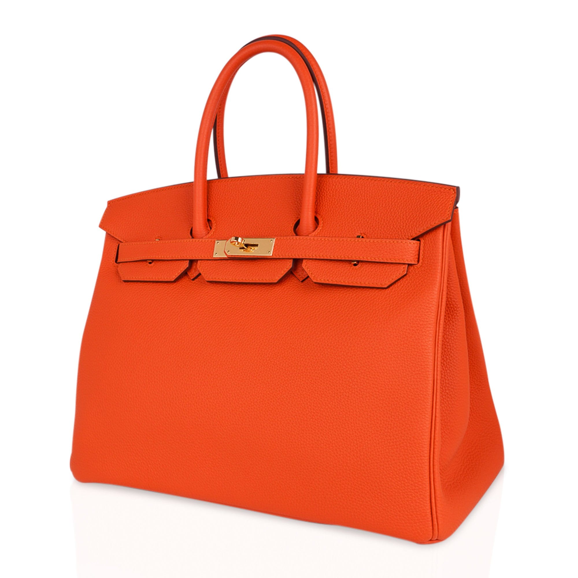 Orange Togo Birkin 35 Bag