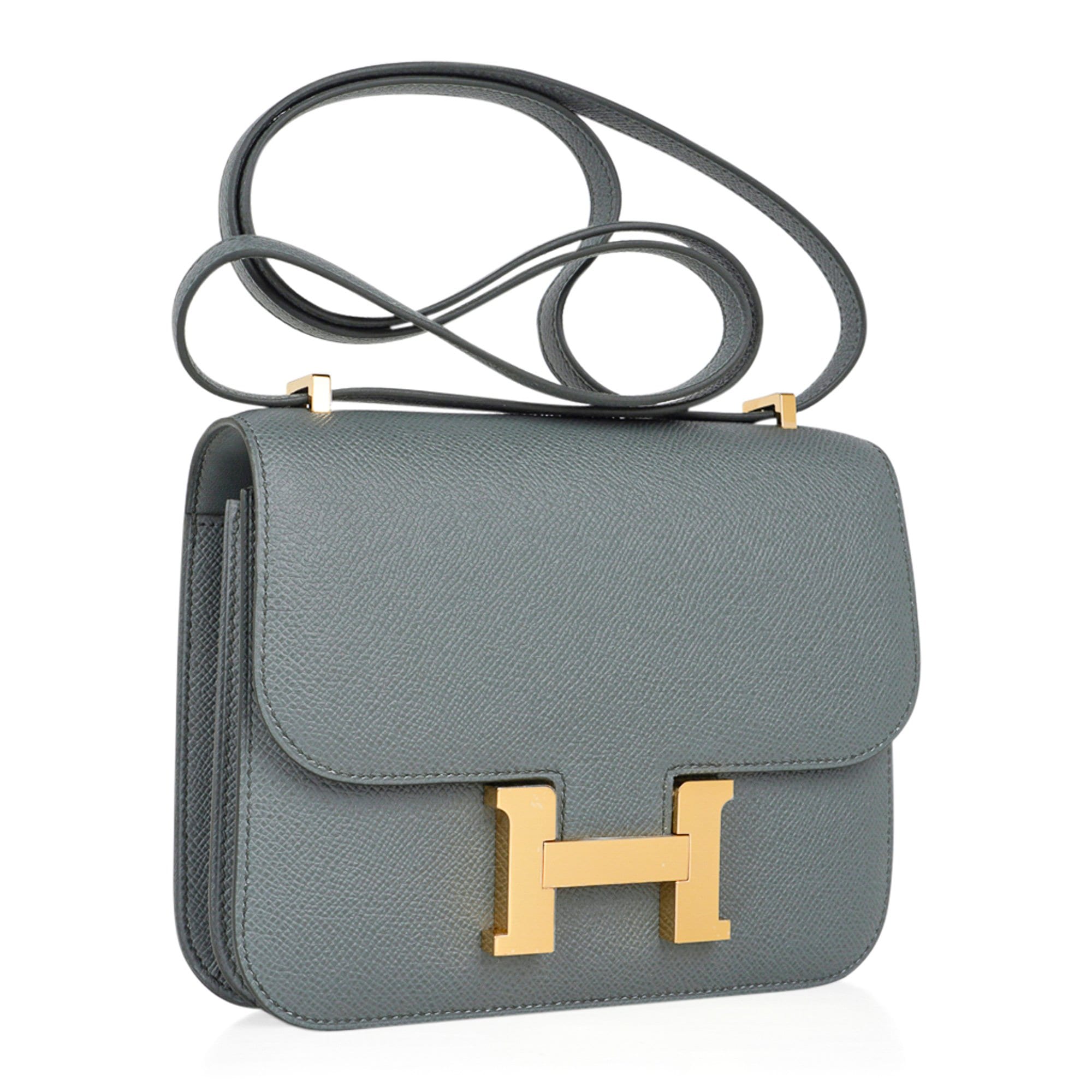 Hermes, Bags, New Hermes Constance Mini 8 Ostrich Gris Perle