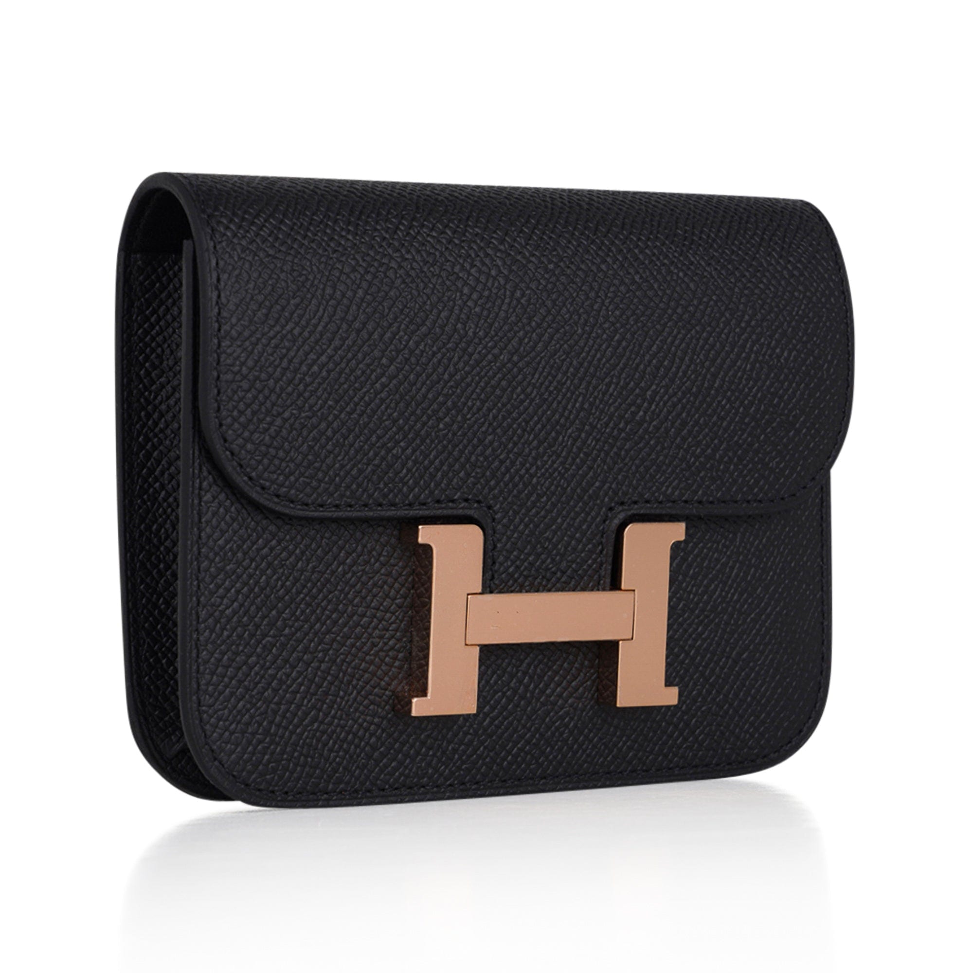 Hermes Constance Slim Wallet Vert Criquet Waist Belt Bag Gold