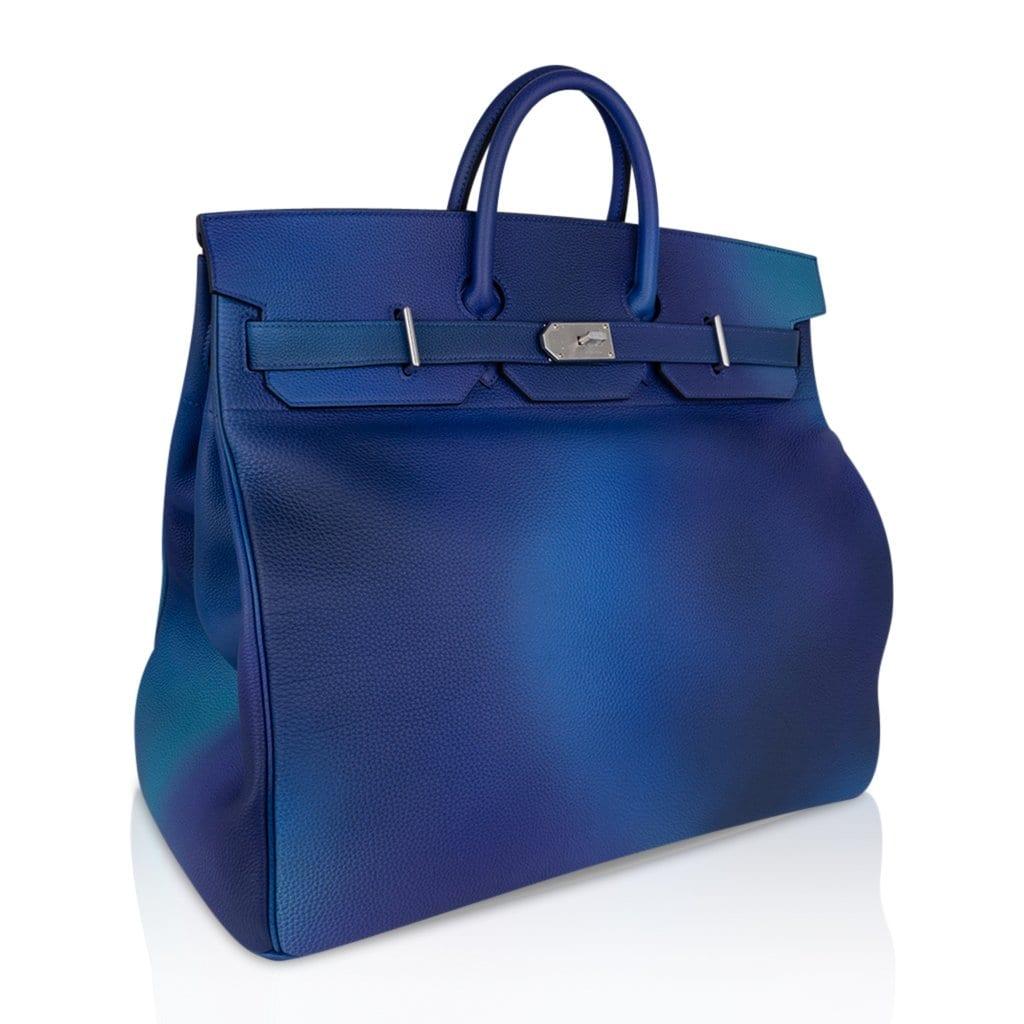 Hermes Hac Cosmos 50 Bag Blue Nuit / Violet Limited Edition
