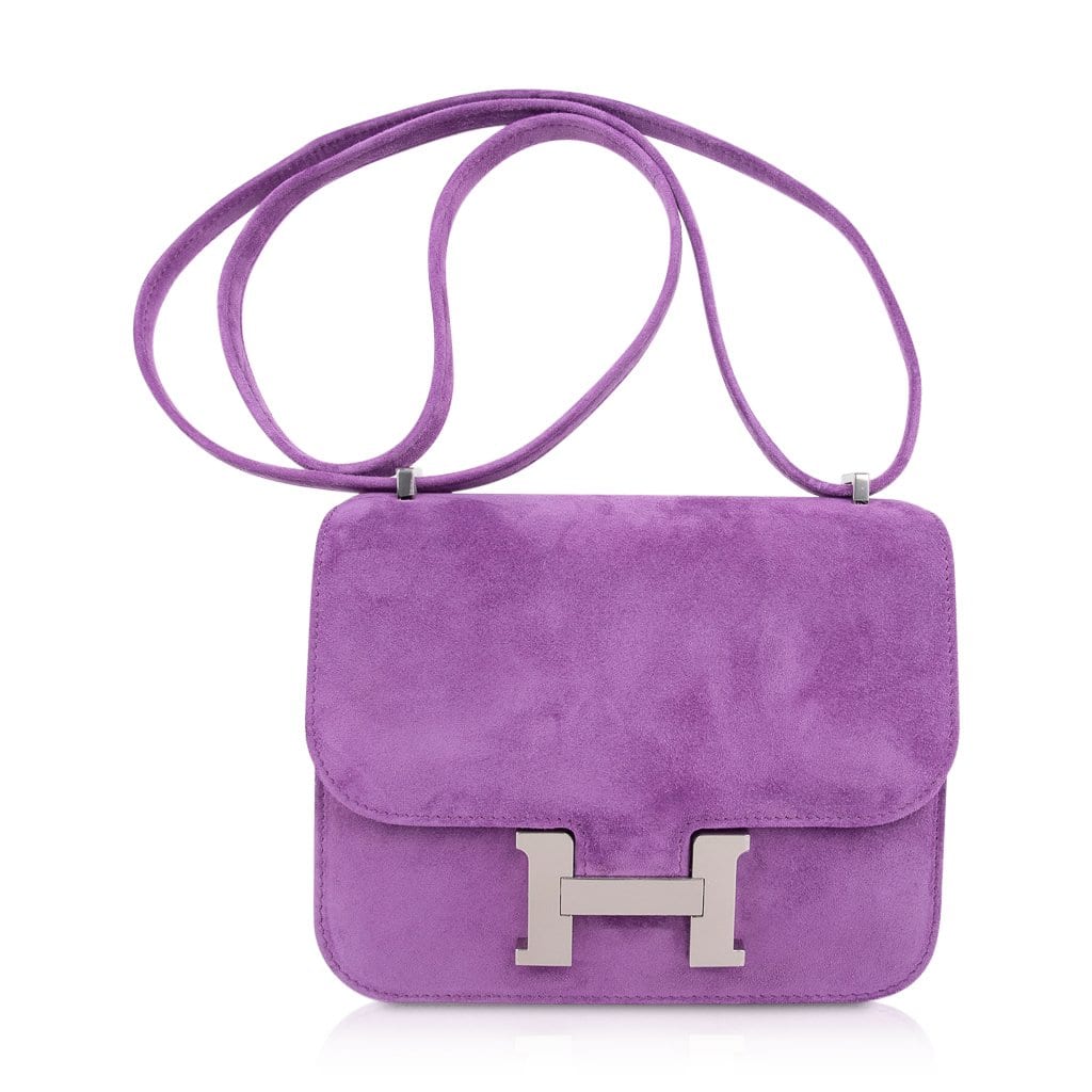 Hermes Constance Doblis Violet Clair 18 Limited Edition Bag  Palladium