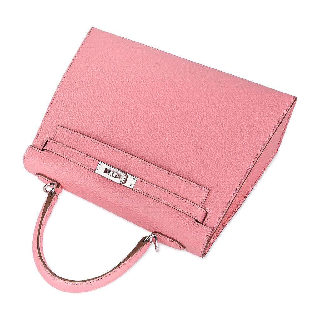 Hermes Kelly Sellier 25 Pink Verso Madame Palladium Hardware
