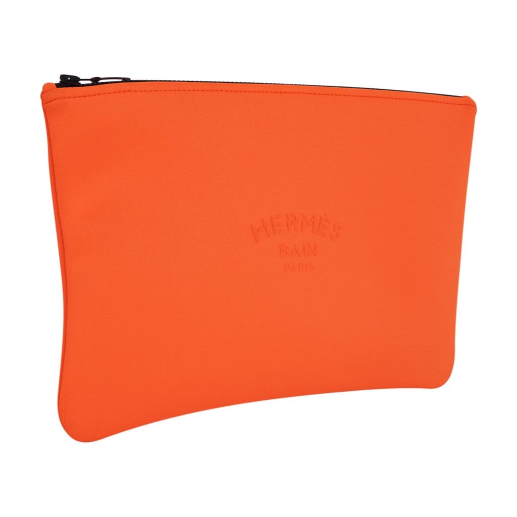 Hermes Bain Neobain Case Orange Large Model New – Mightychic