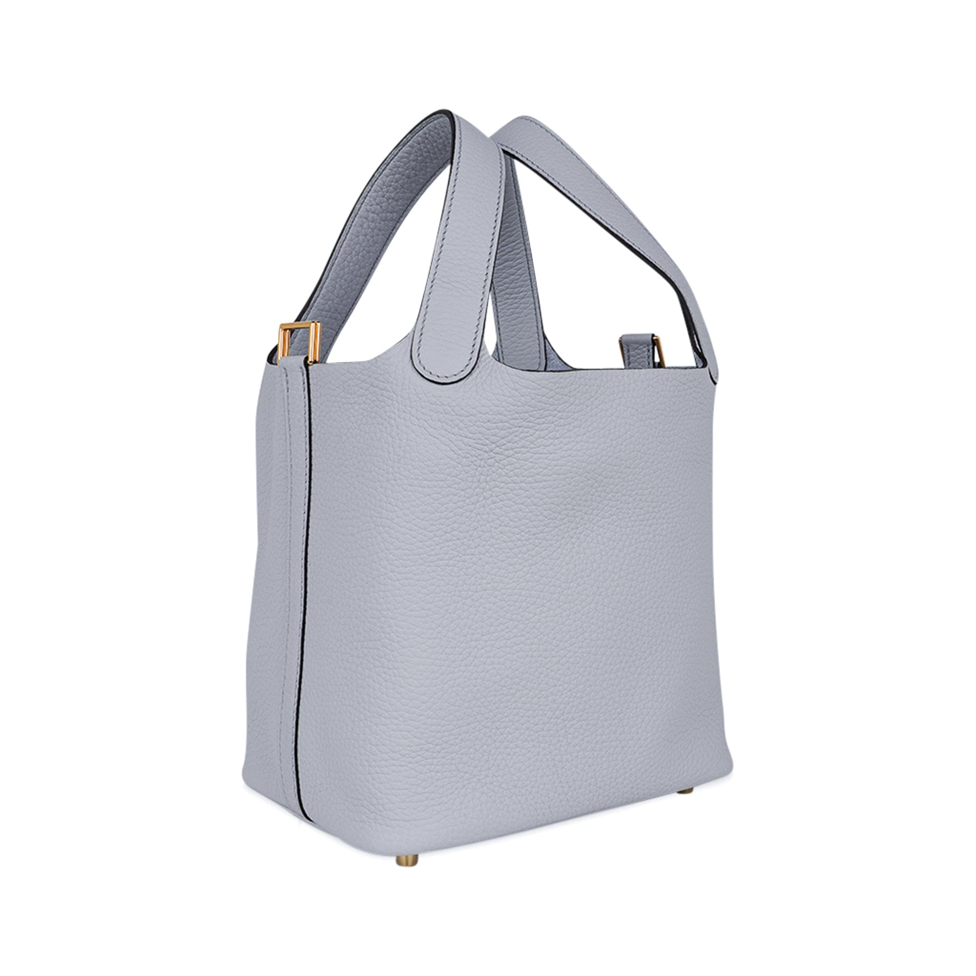 Hermes Picotin Lock 18 Tote Bag in Bleu Pale Clemence with Gold Hardware -  ShopStyle