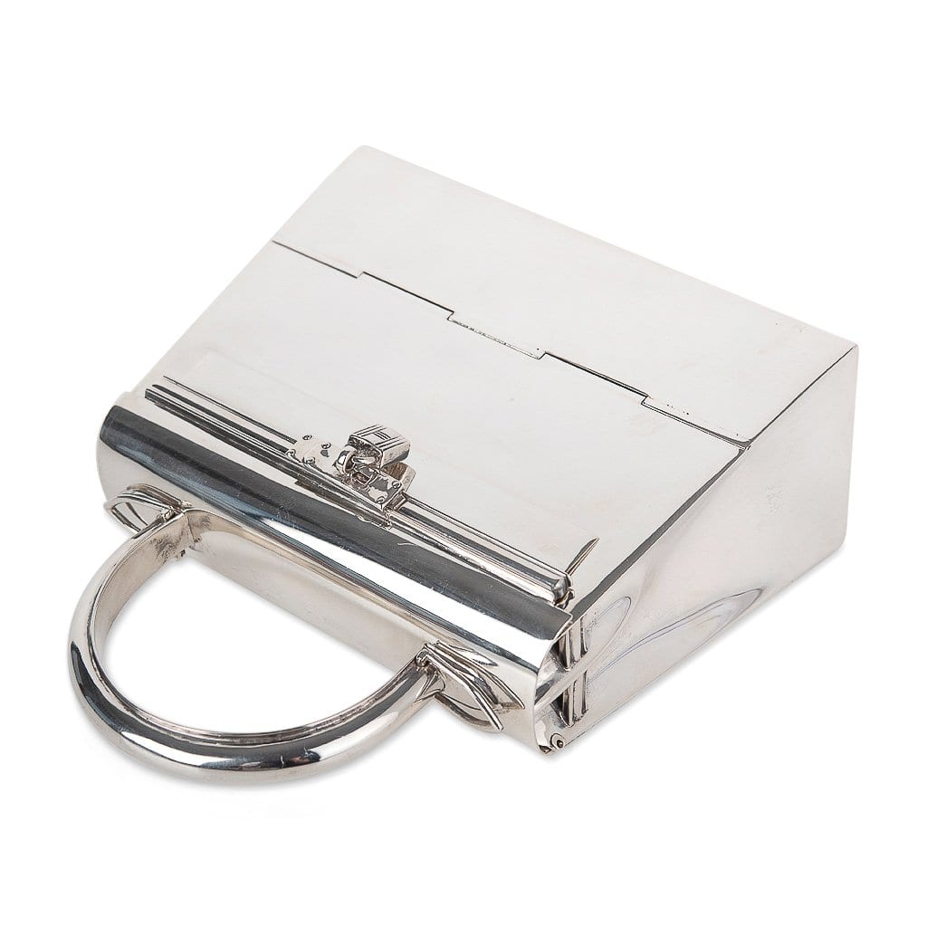 Vintage Cartier Sterling Silver Miniature Shopping or Gift Bag at