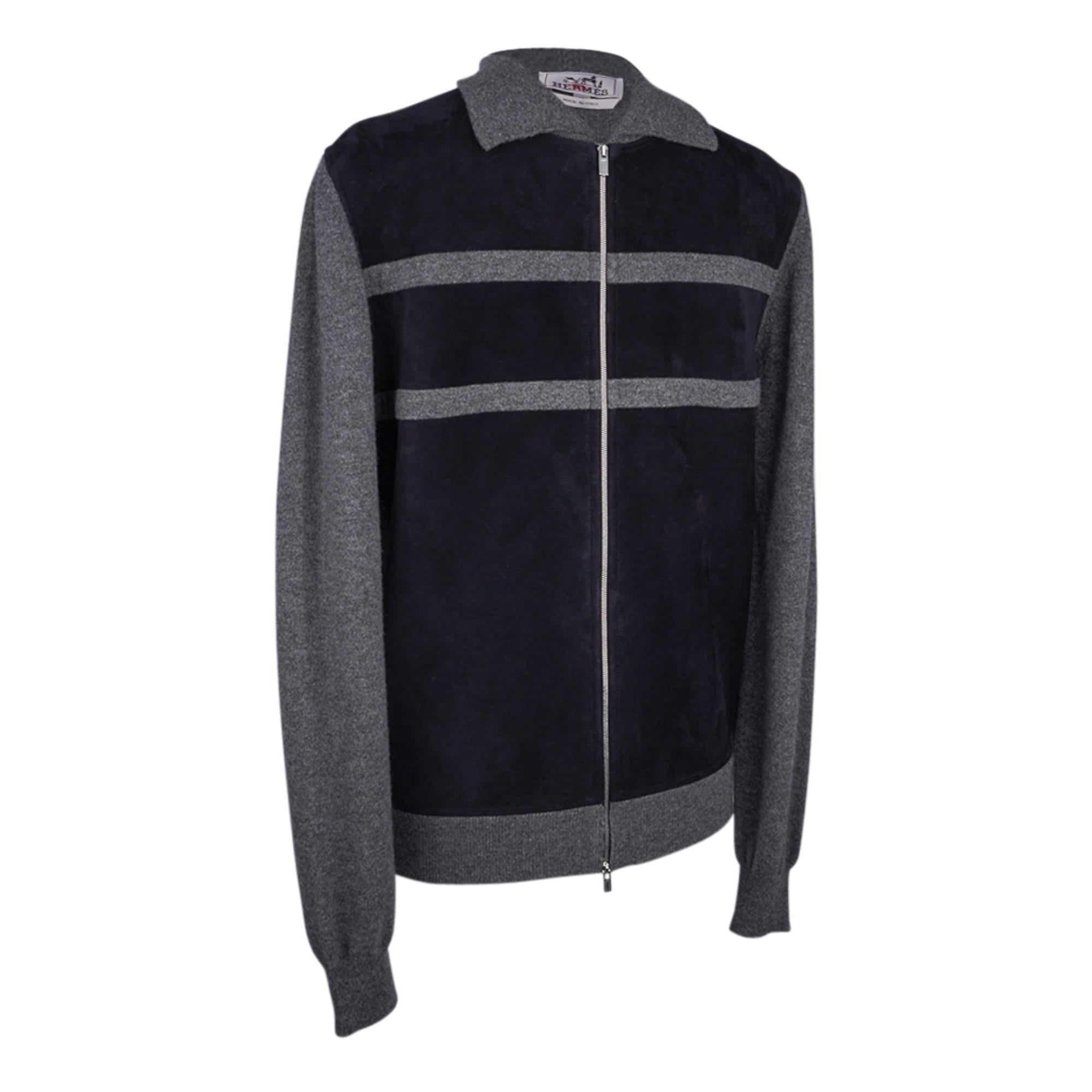 Louis VUITTON White Zipper Cotton Jacket Sweater Cardigan Italy L Large 6 7  8