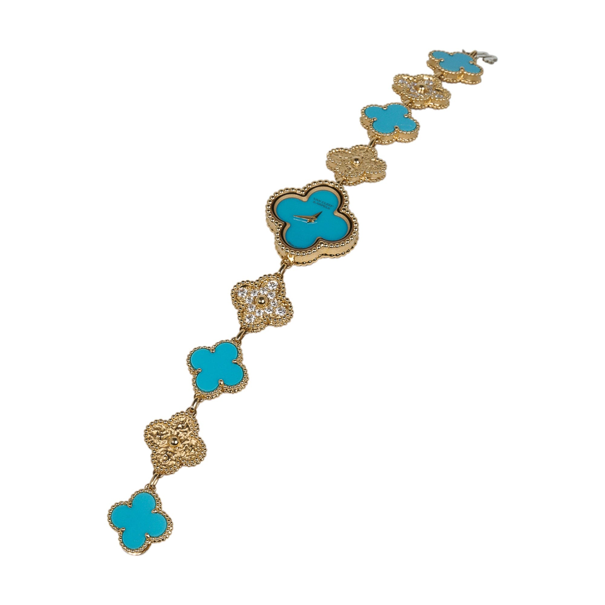 Van Cleef & Arpels Turquoise / Diamond Sweet Alhambra Watch Limited Edition
