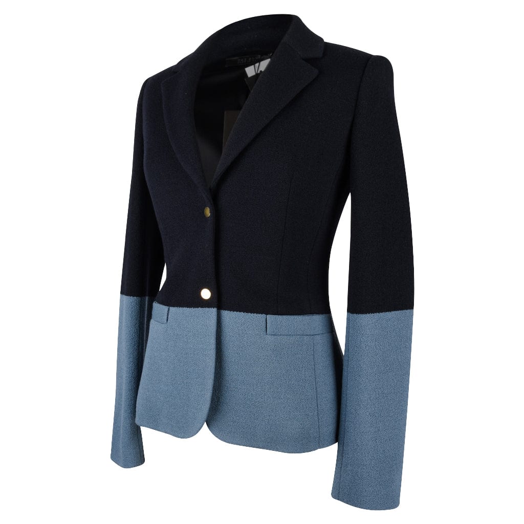 The Row Jacket Rich Navy and Slate Blue Single Breast 4  new - mightychic