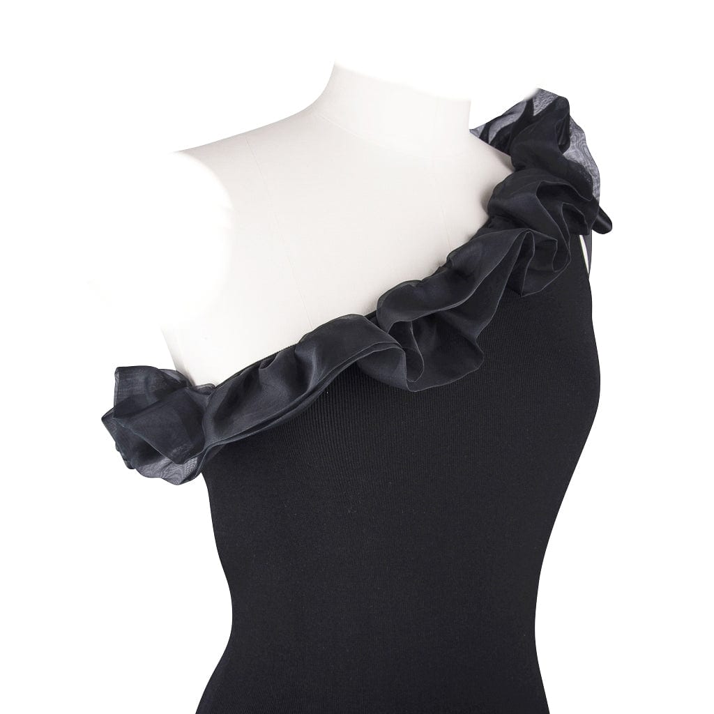 Valentino Top One Shoulder Ruffle and Bow Trim M New w/ Tag
