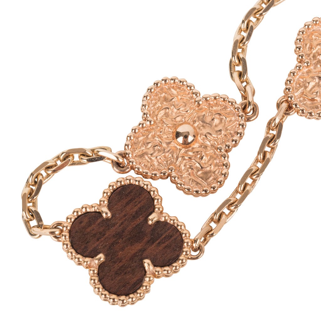 Van Cleef & Arpels Bracelet Alhambra Collection 18K Rose Gold Letterwood