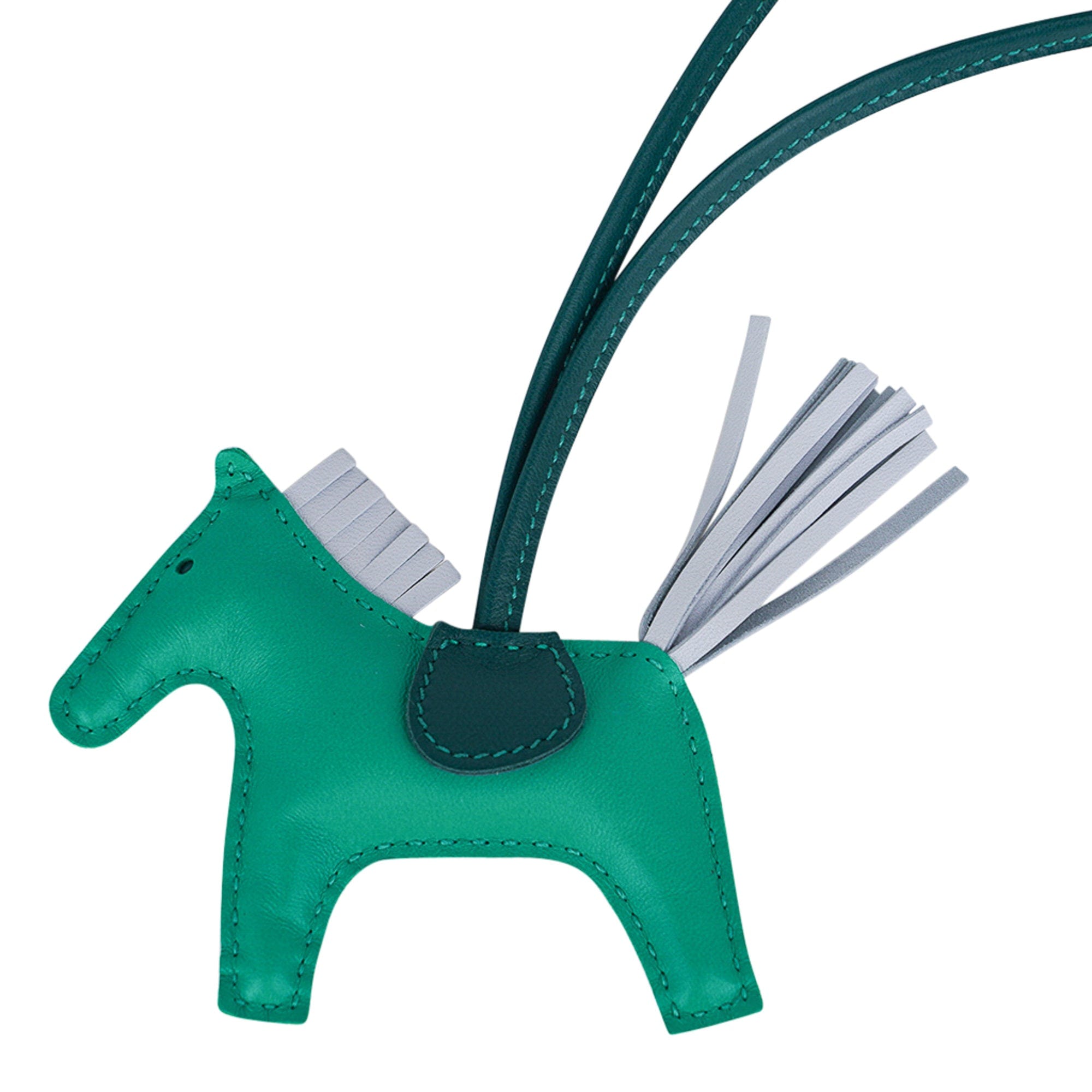 Hermes Rodeo PM Bag Charm Menthe  Blue Brume Malachite