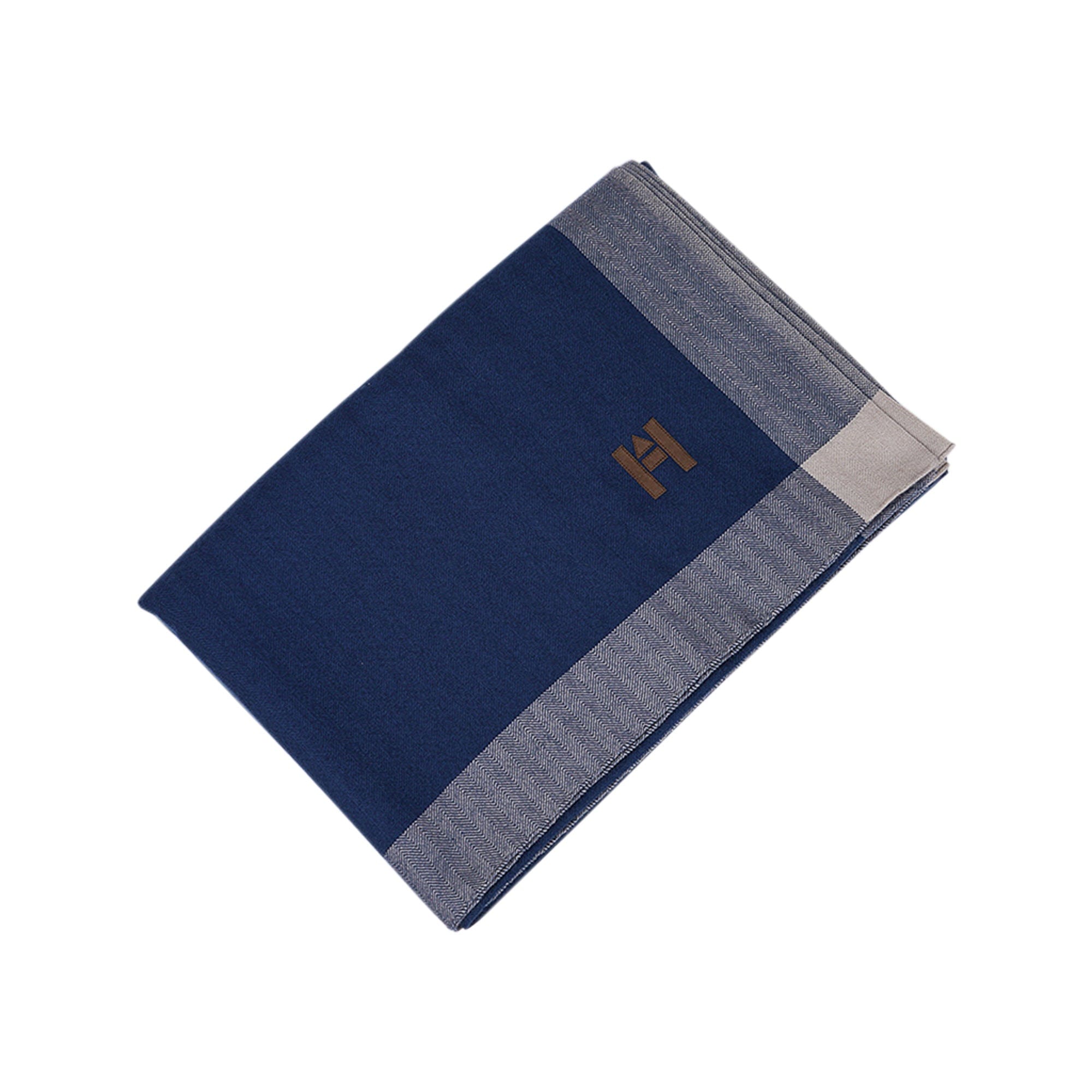 Hermes Traveler with Case Blanket Blue / Cream Cashmere | Mightychic