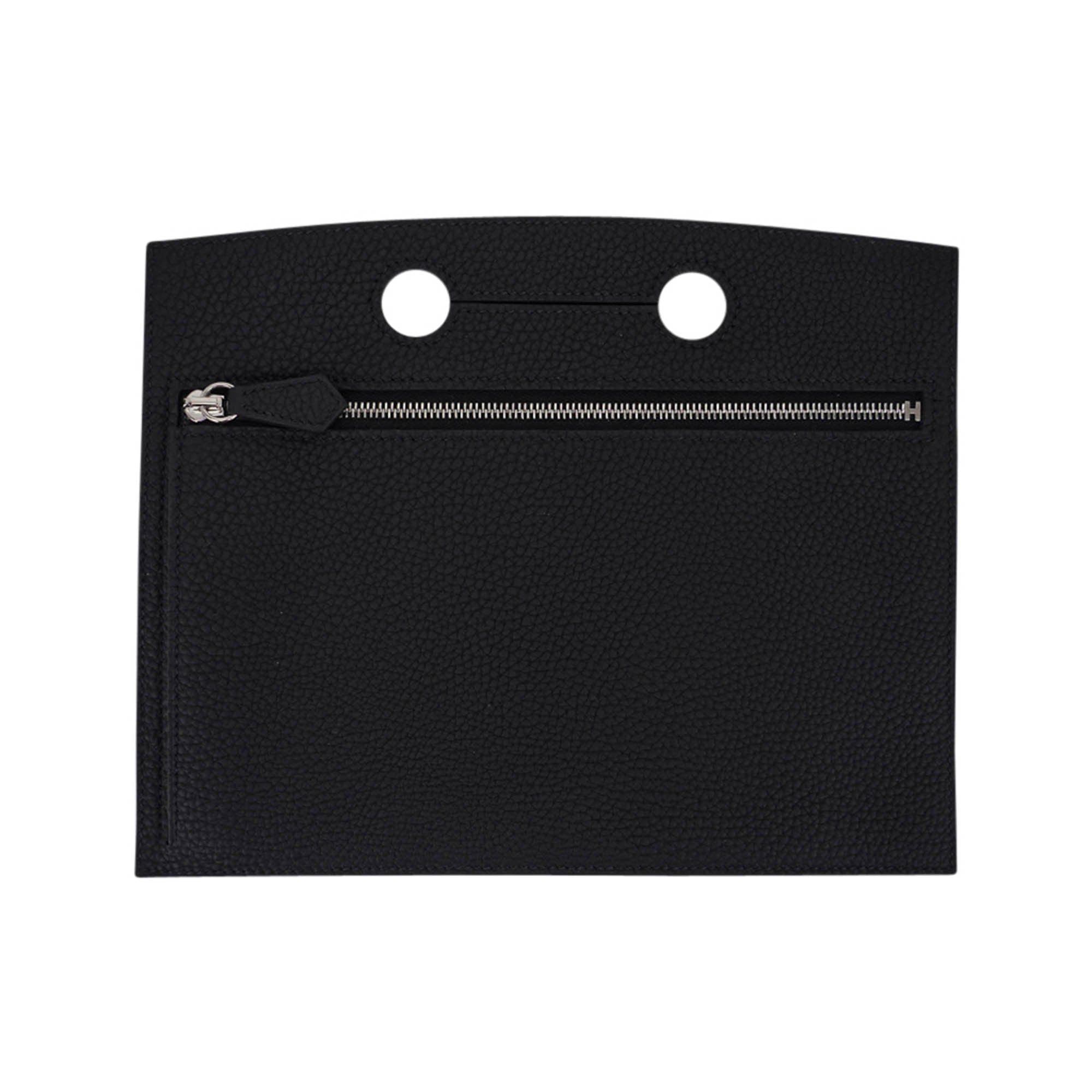 Hermès Backpocket 25 Pouch in Black Togo | Mightychic | Mightychic