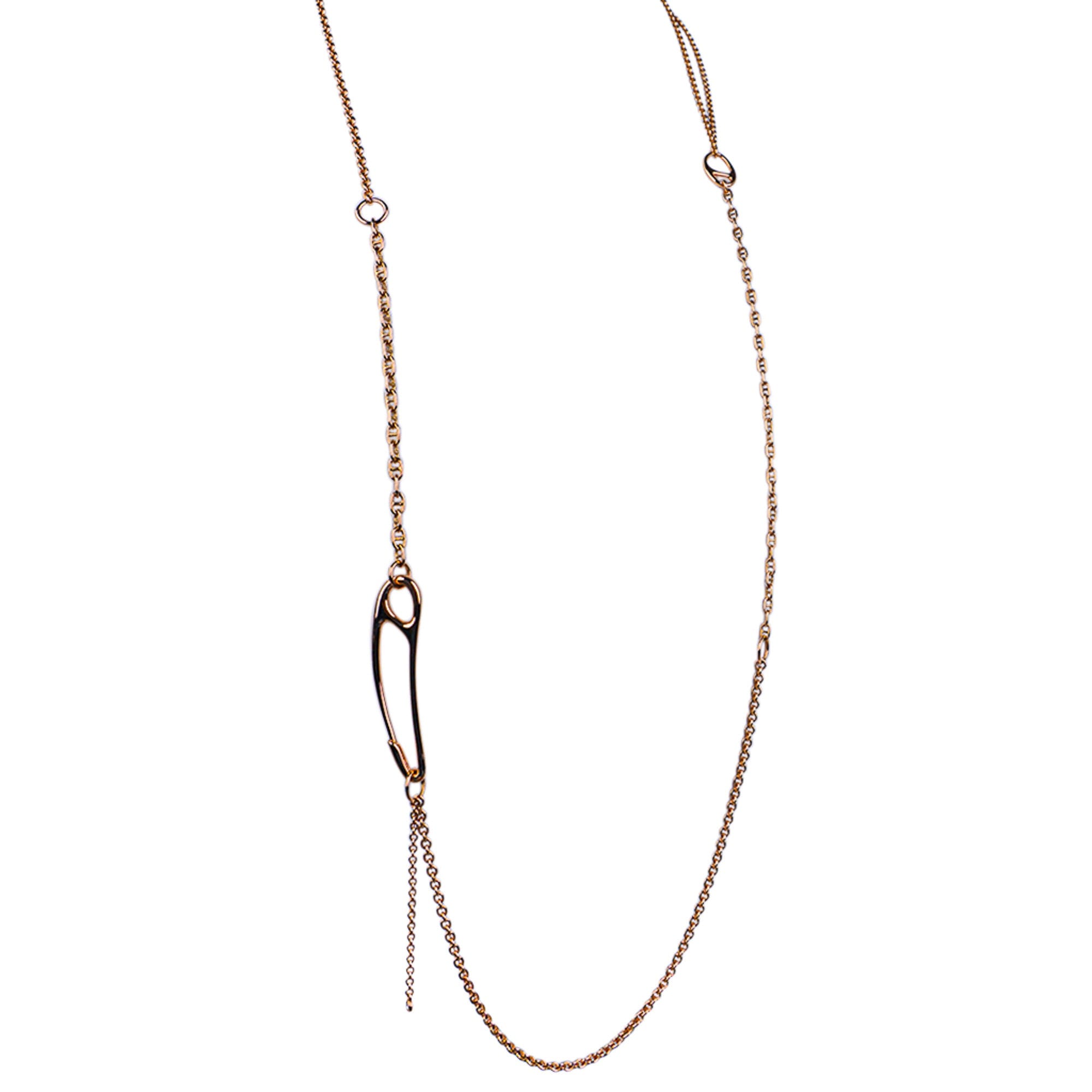 Hermes Necklace Chaine D'Ancre Punk Diamond 18k Rose Gold