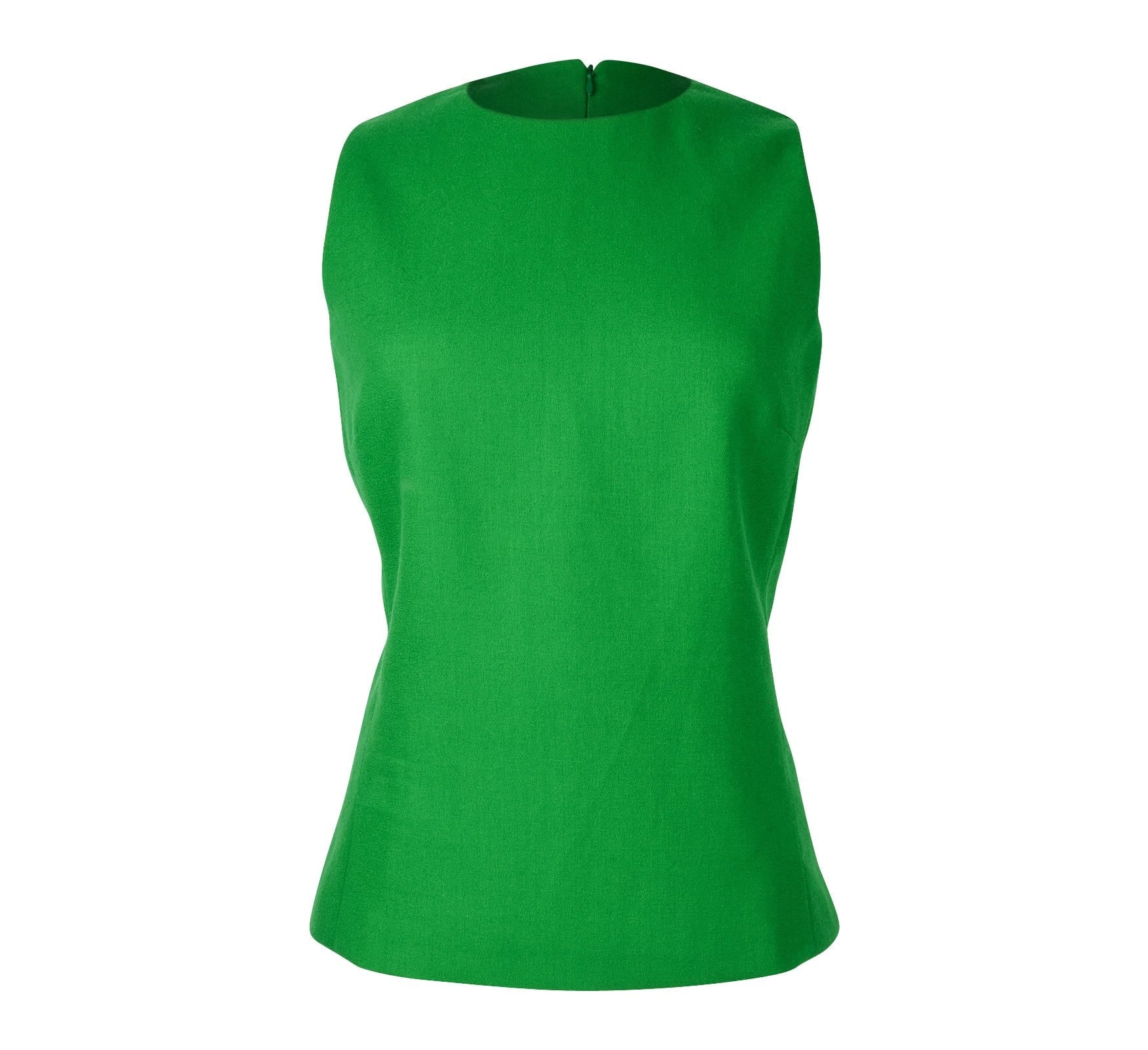 Christian Dior ディオール タンクトップ グリーン ノースリーブ Christian Dior Top Emerald Green Sleeveless Shaped and Fitted fits