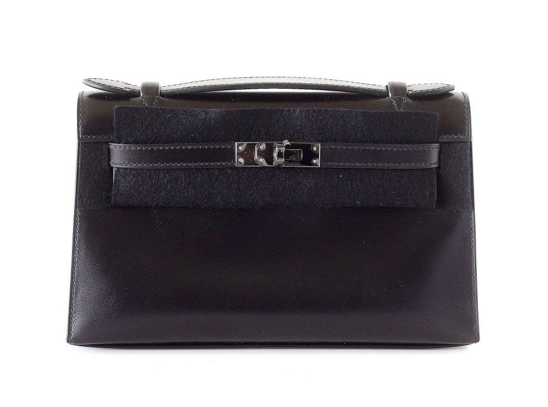 Hermes box kelly deals pochette bag