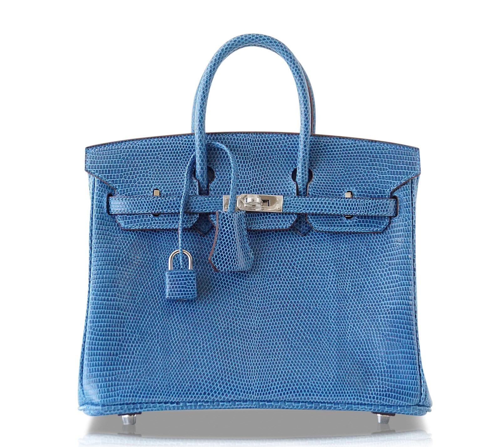 Hermes Birkin 25 Bag Mykonos Very Rare Lizard Palladium Hardware