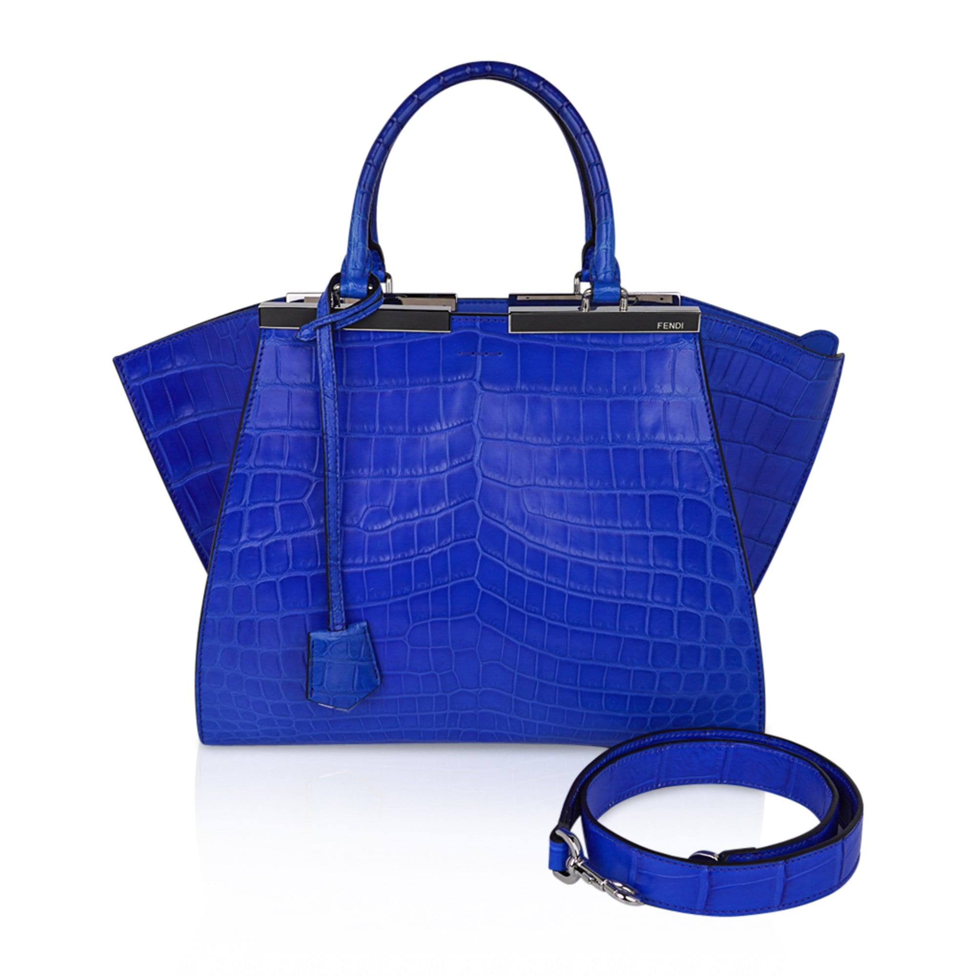 Moynat - 'Gabrielle' bag in blue crocodile. | 핸드백
