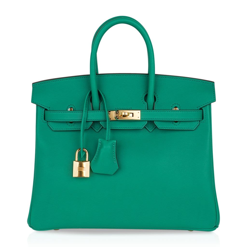 Hermes Birkin 25 Bag Vert Vertigo Swift Gold Hardware | Mightychic