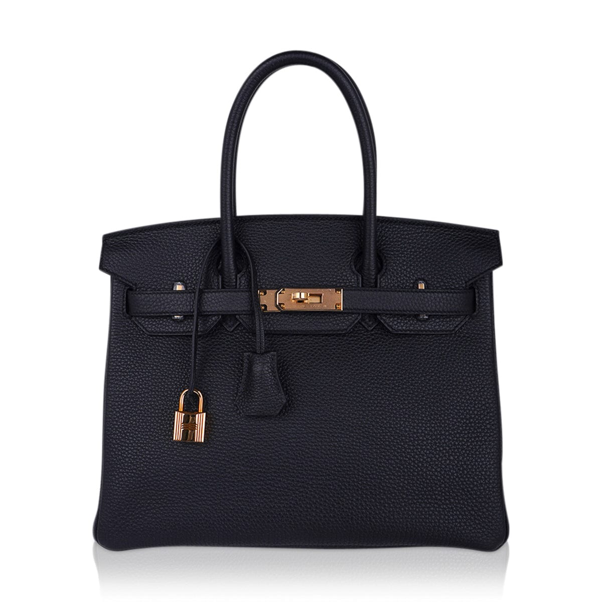 Hermes Birkin 30 Bag Black Togo Leather with Rose Gold Hardware ...